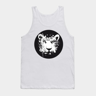 white graffiti tiger head Tank Top